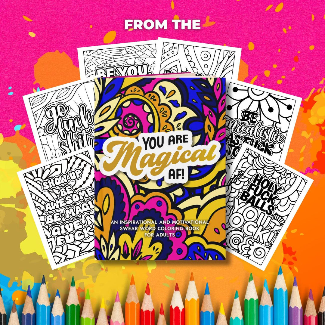 Show Up, Be Awesome | Adult Coloring Page